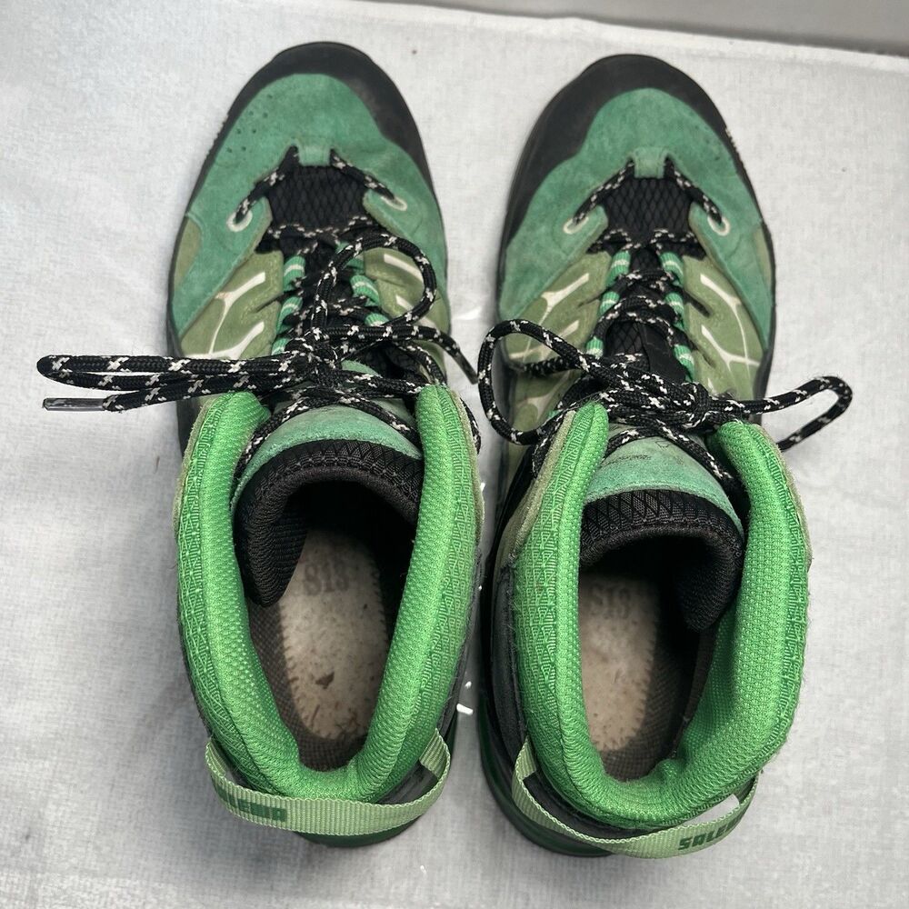 Salewa Jr Alp Trainer Mid Gore-Tex Hiking Boots Sneakers Green Youth Boys 7.5 View 5